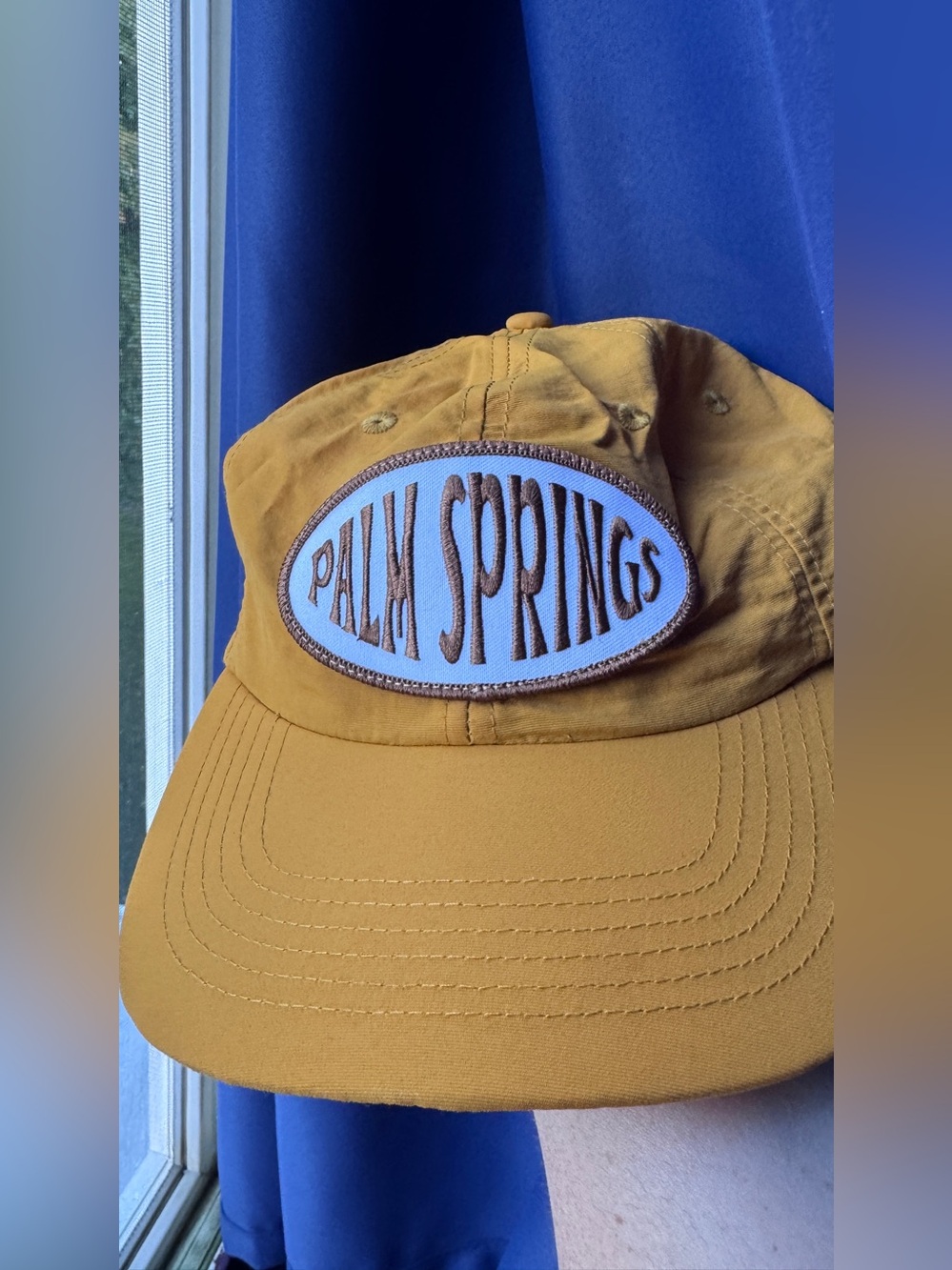 Unisex Palm Springs Mustard Yellow Patch Cap